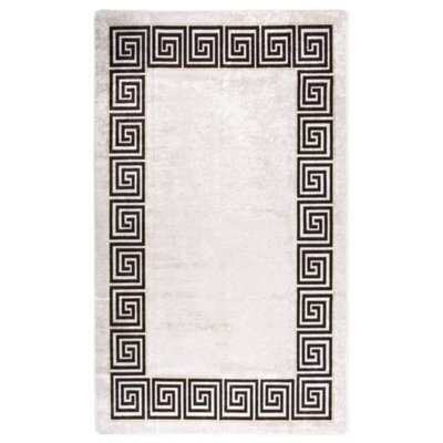 Berkfield Rug Washable 120X180 Cm Light Beige Anti Slip