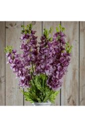 Purple Elatum Delphinium Stem, Realistic Faux Flower For Elegant Arrangements - thumbnail 1