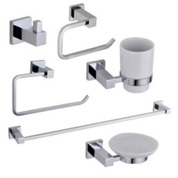 Plum&clay Tate Chrome 6-Piece Bathroom Accessory Set