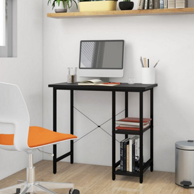 Berkfield Computer Desk Black 80X40X72 Cm Mdf And Metal - image 1