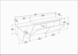 Decorotika Zonas Tv Stand Tv Unit For Tvs Up To 55 Inch White And Black Marble Effect - thumbnail 6