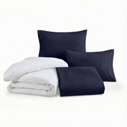 Ameha Duvet 13.5 Tog With Navy Duvet Cover & Matching Pillowcases, Breathable, Bedding Set, King 230X220Cm - thumbnail 1