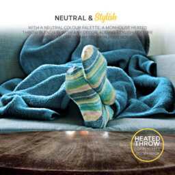 Monhouse Heated Throw - Electric Blanket - Digital Controller - 9Hr Timer, 9 Heat Settings - Single 130X160Cm - Teal - thumbnail 6