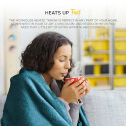 Monhouse Heated Throw - Electric Blanket - Digital Controller - 9Hr Timer, 9 Heat Settings - Single 130X160Cm - Teal - thumbnail 4