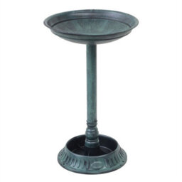 Garden Bird Bath Bowl Planter Outdoor Traditional Green
