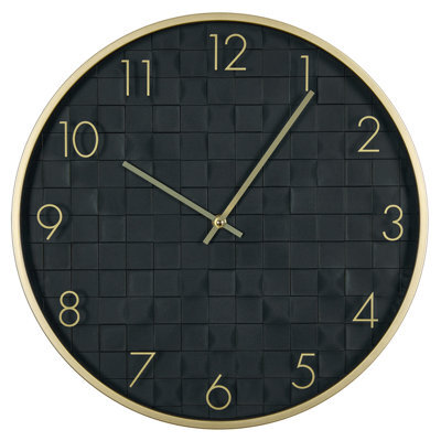 Beliani  Wall Clock Creuse 40 Cm Black - image 1