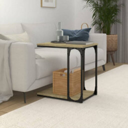 Berkfield Industrial Side Table Sonoma Oak 50X35X52 Cm Engineered Wood - thumbnail 3