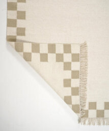 Furniturebox Uk Matilda White & Beige Check Border Flatweave Rug 120X170Cm - thumbnail 6