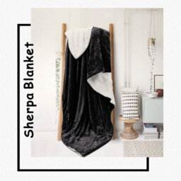 Ameha Thick Reversible Black Sherpa Fleece Blanket King 200X240Cm Soft Warm Plush Throw For Bed Sofa Travel And Pets - thumbnail 5