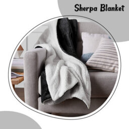 Ameha Thick Reversible Black Sherpa Fleece Blanket King 200X240Cm Soft Warm Plush Throw For Bed Sofa Travel And Pets - thumbnail 7