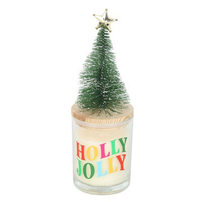 Something Different Holly Jolly Pine & Fir Christmas Tree Candle White/green (One Size) - image 1
