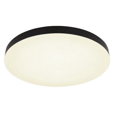 Luminosa Lighting Luminosa Matthew 50Cm Round Flush Ceiling Light Matt Black Led 3000-6500K - image 1