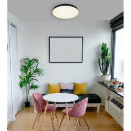 Luminosa Lighting Luminosa Matthew 50Cm Round Flush Ceiling Light Matt Black Led 3000-6500K - thumbnail 7