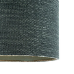Happy Homewares Designer Bobbled And Textured Linen Lamp Shade In Dark Emerald Green - thumbnail 3