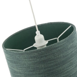 Happy Homewares Designer Bobbled And Textured Linen Lamp Shade In Dark Emerald Green - thumbnail 5