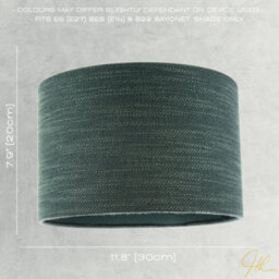 Happy Homewares Designer Bobbled And Textured Linen Lamp Shade In Dark Emerald Green - thumbnail 6