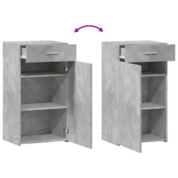 Berkfield Sideboard Concrete Grey 50X42.5X93 Cm Engineered Wood - thumbnail 7