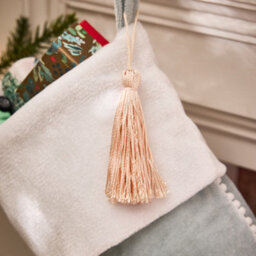 Dibor Traditional Light Blue Berkeley Velvet Xmas Gift Decoration Christmas Stocking For Kids - thumbnail 3