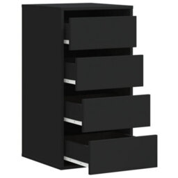 Berkfield Corner Chest Of Drawers Black 40X41X76 Cm Engineered Wood - thumbnail 5