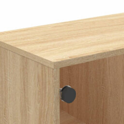 Berkfield Coffee Table With Glass Doors Sonoma Oak 68.5X50X50 Cm - thumbnail 8