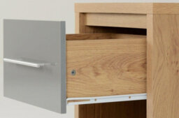 Seconique Seville 1 Drawer Bedside Cabinet Oak With Grey Effect - thumbnail 8