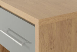 Seconique Seville 1 Drawer Bedside Cabinet Oak With Grey Effect - thumbnail 7
