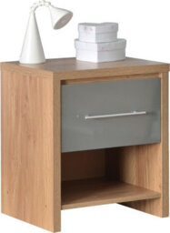 Seconique Seville 1 Drawer Bedside Cabinet Oak With Grey Effect - thumbnail 1