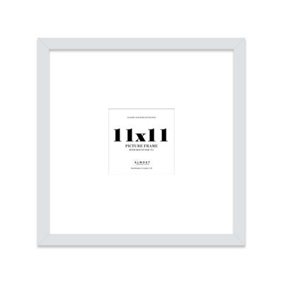 "11X11"" Light Grey Picture Frame - 11X11"" Square Frame With 7X7"" Mount For 11X11""/7X7"" Pictures Moderrn Style Thin Edge, 1 Pack" - image 1