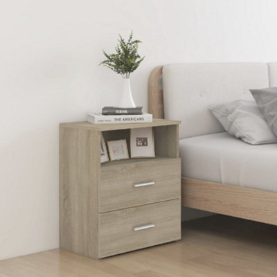 Berkfield Bed Cabinets 2 Pcs Sonoma Oak 50X32X60 Cm - image 1