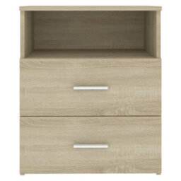 Berkfield Bed Cabinets 2 Pcs Sonoma Oak 50X32X60 Cm - thumbnail 7