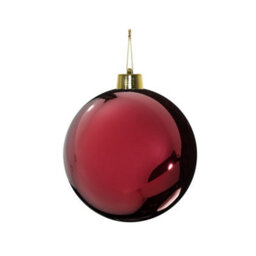 Shiny Shatterproof Bauble X1 15Cm - Burgundy