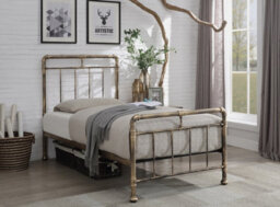Flintshire Furniture Cilcain Single 3Ft Antique Bronze Metal Bed Frame