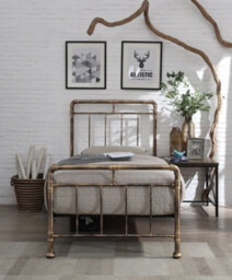 Flintshire Furniture Cilcain Single 3Ft Antique Bronze Metal Bed Frame - thumbnail 2