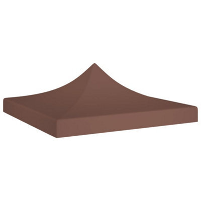 Walplus Party Tent Garden Gazebo Canopy Roof 3X3 M Brown 270 G/mâ² - image 1