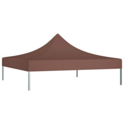 Walplus Party Tent Garden Gazebo Canopy Roof 3X3 M Brown 270 G/mâ² - thumbnail 2
