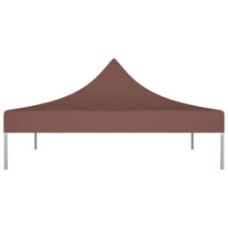 Walplus Party Tent Garden Gazebo Canopy Roof 3X3 M Brown 270 G/mâ² - thumbnail 3