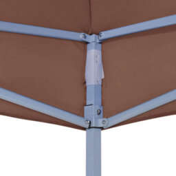 Walplus Party Tent Garden Gazebo Canopy Roof 3X3 M Brown 270 G/mâ² - thumbnail 4