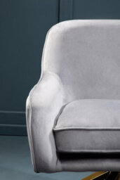 Orsina Midnight Velvet Arm Chair, Luxury Velvet Upholstered Accent Chair, Comfortable Armchair For Home - thumbnail 6