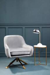 Orsina Midnight Velvet Arm Chair, Luxury Velvet Upholstered Accent Chair, Comfortable Armchair For Home - thumbnail 5