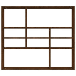 Berkfield Wall Shelf Brown Oak 90X16X78 Cm Engineered Wood - thumbnail 4