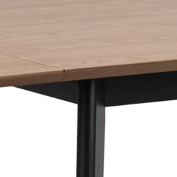 Wyld Haus Saffron Extending Dining Table With Natural Oak Veneer And Black Base - thumbnail 8