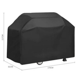 Breeins Black Rectangular Oxford Cloth Camping Patio Waterproof Grill Cover Garden Furniture Covers 170Cm W X 61Cm D X 117Cm H - thumbnail 7