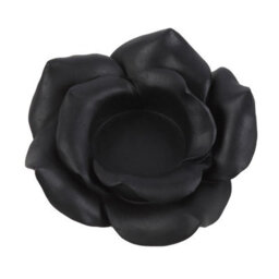 Black Rose Resin Tealight Candle Holder - thumbnail 3