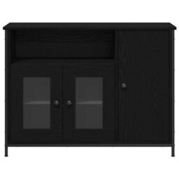 Walplus Sideboard Black Oak 100 X 35 X 75 Cm Engineered Wood - thumbnail 6