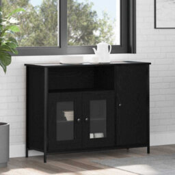 Walplus Sideboard Black Oak 100 X 35 X 75 Cm Engineered Wood - thumbnail 4
