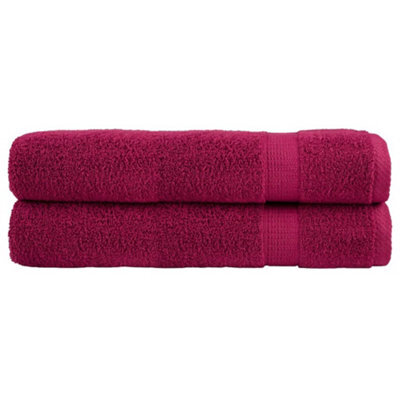 Berkfield Premium Towels Solund 2Pcs Bordeaux 100X200Cm 600Gsm - image 1