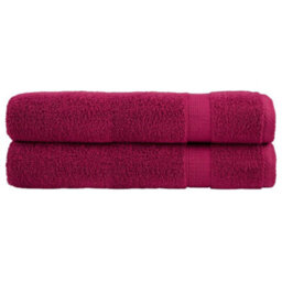 Berkfield Premium Towels Solund 2Pcs Bordeaux 100X200Cm 600Gsm - thumbnail 1