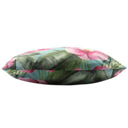 Evans Lichfield Orchids Floral Printed Uv & Water Resistant Outdoor Polyester Filled Cushion - thumbnail 2