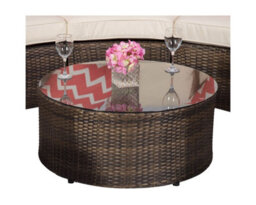 Giardino Monaco Luxury Large Rattan Garden Sofa Set - Brown - thumbnail 6