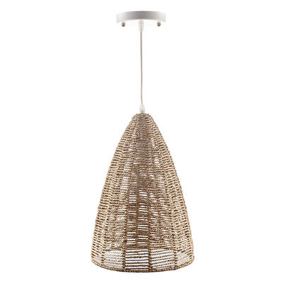 Trueshopping Wicker Rattan Basket Pendant Light - Small - image 1